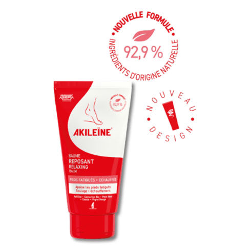 AKILEINE Relaxing Foot Cream 75 ml New Formula with 92.9% ingredients of natural origin