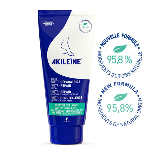 AKILEINE Dry Foot Nutri-Repair Cream 100ml New Formula with 95.8% ingredients of natural origin - The Beauty Shoppers