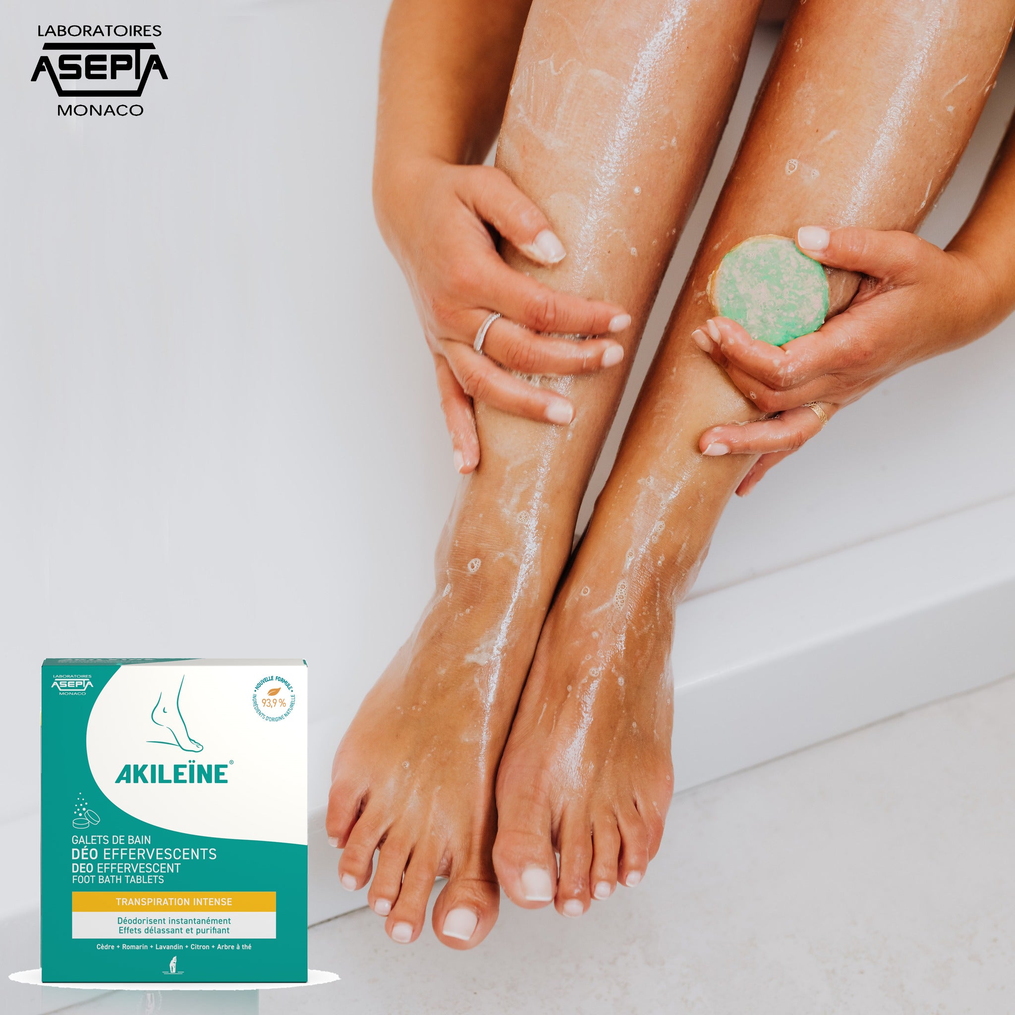 AKILEINE Effervescent Foot Bath Tablets 6x12g - The Beauty Shoppers