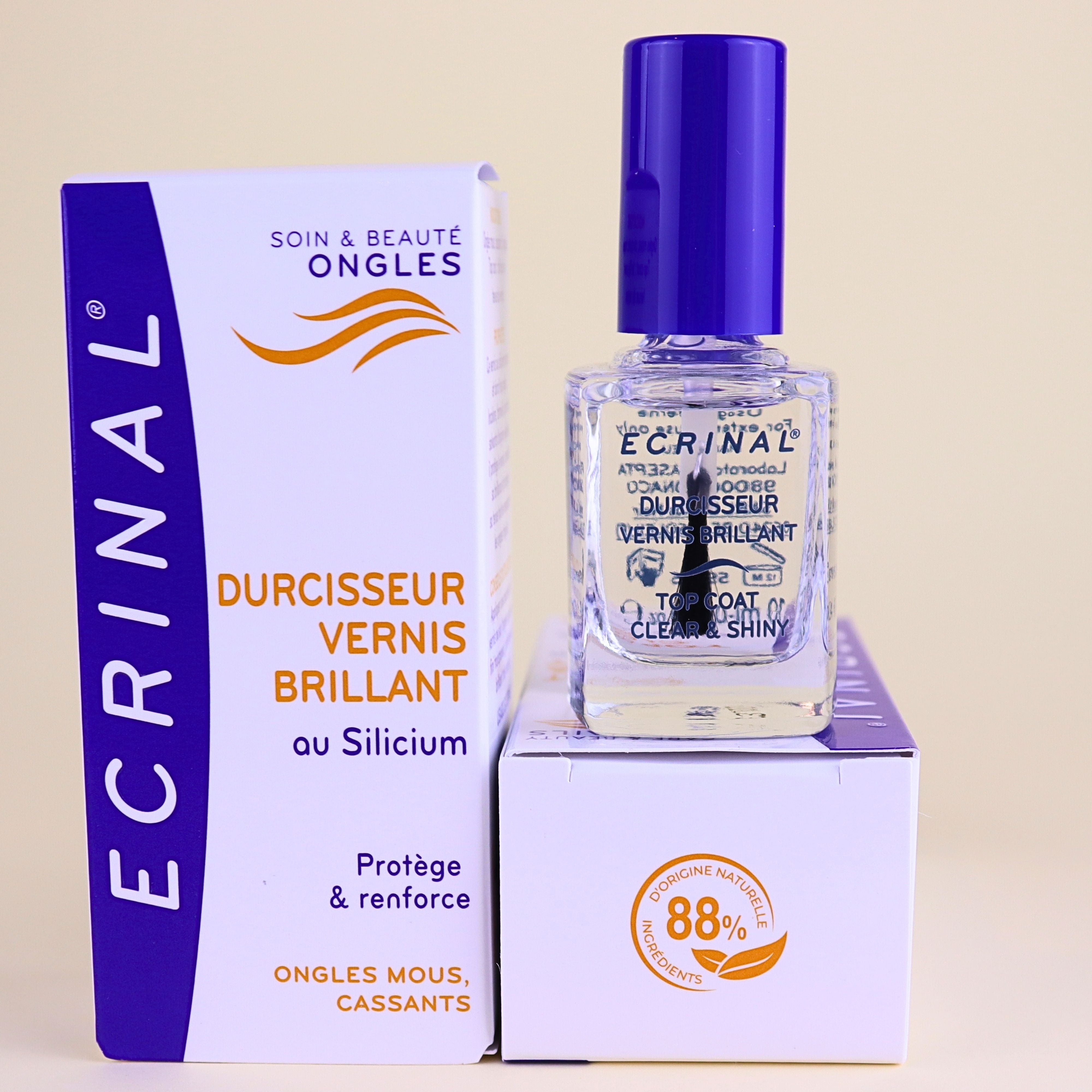 ECRINAL Clear and Shiny Strengthening Topcoat 10ml - The Beauty Shoppers