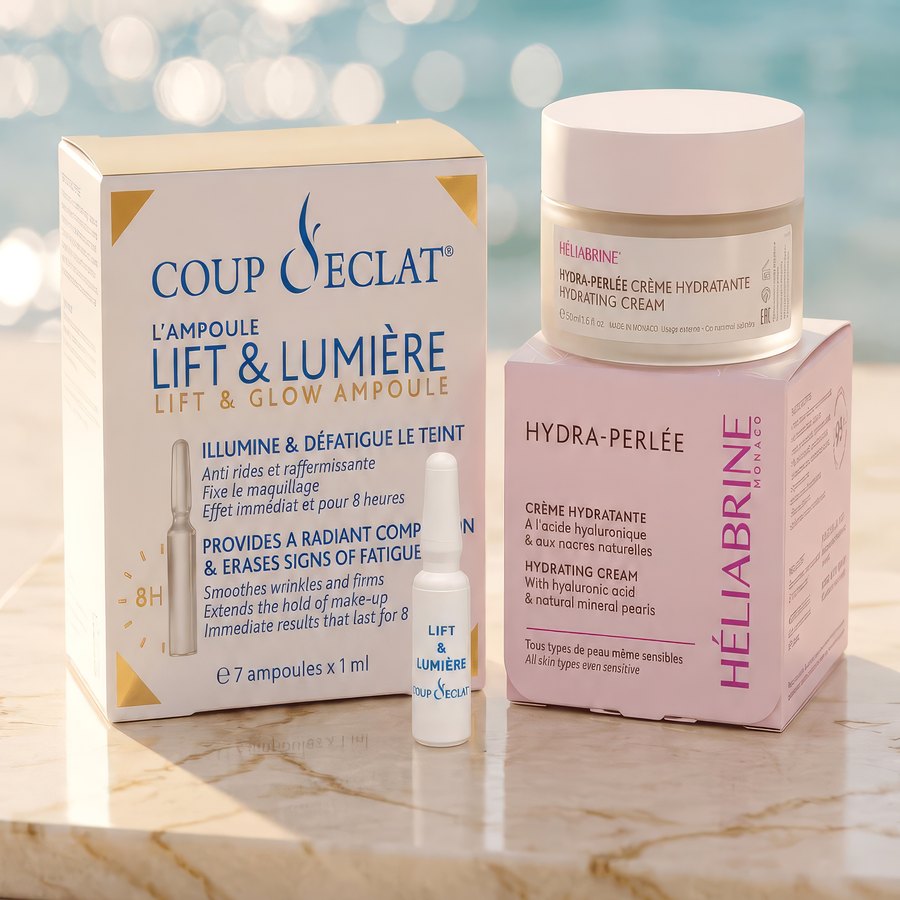 Coup d'Eclat and Heliabrine facial care