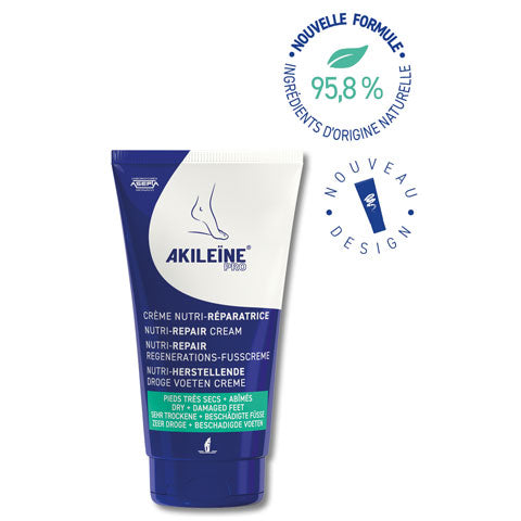 AKILEINE Dry Foot Nutri-Repair Cream 150 ml New Formula with 95.8% ingredients of natural origin