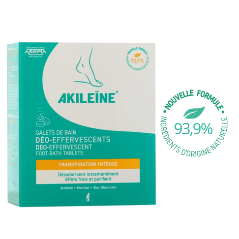 AKILEINE Effervescent Foot Bath Tablets 6x12g - The Beauty Shoppers