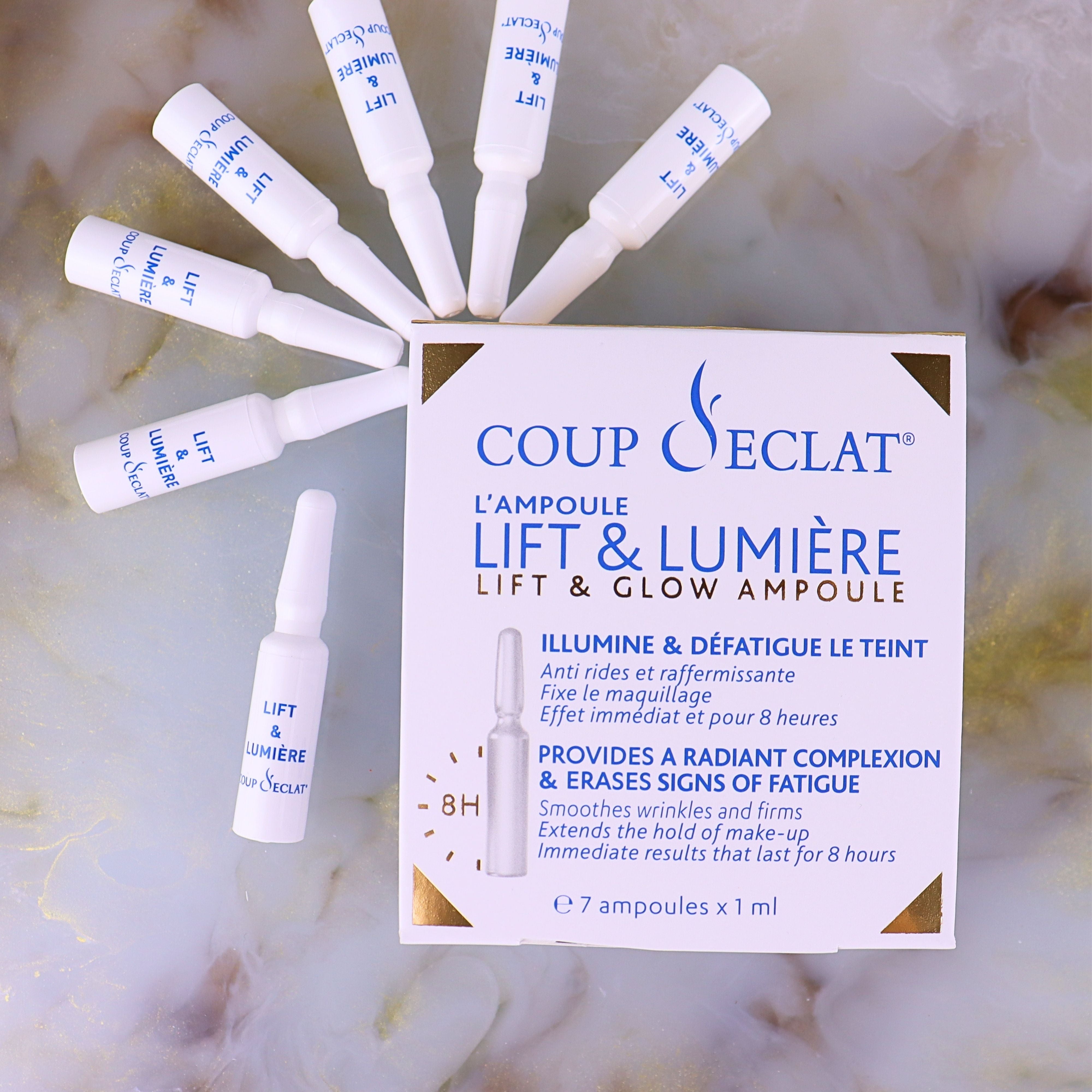 COUP D’ECLAT Lift & Glow ampoules 7 x 1 ml - The Beauty Shoppers