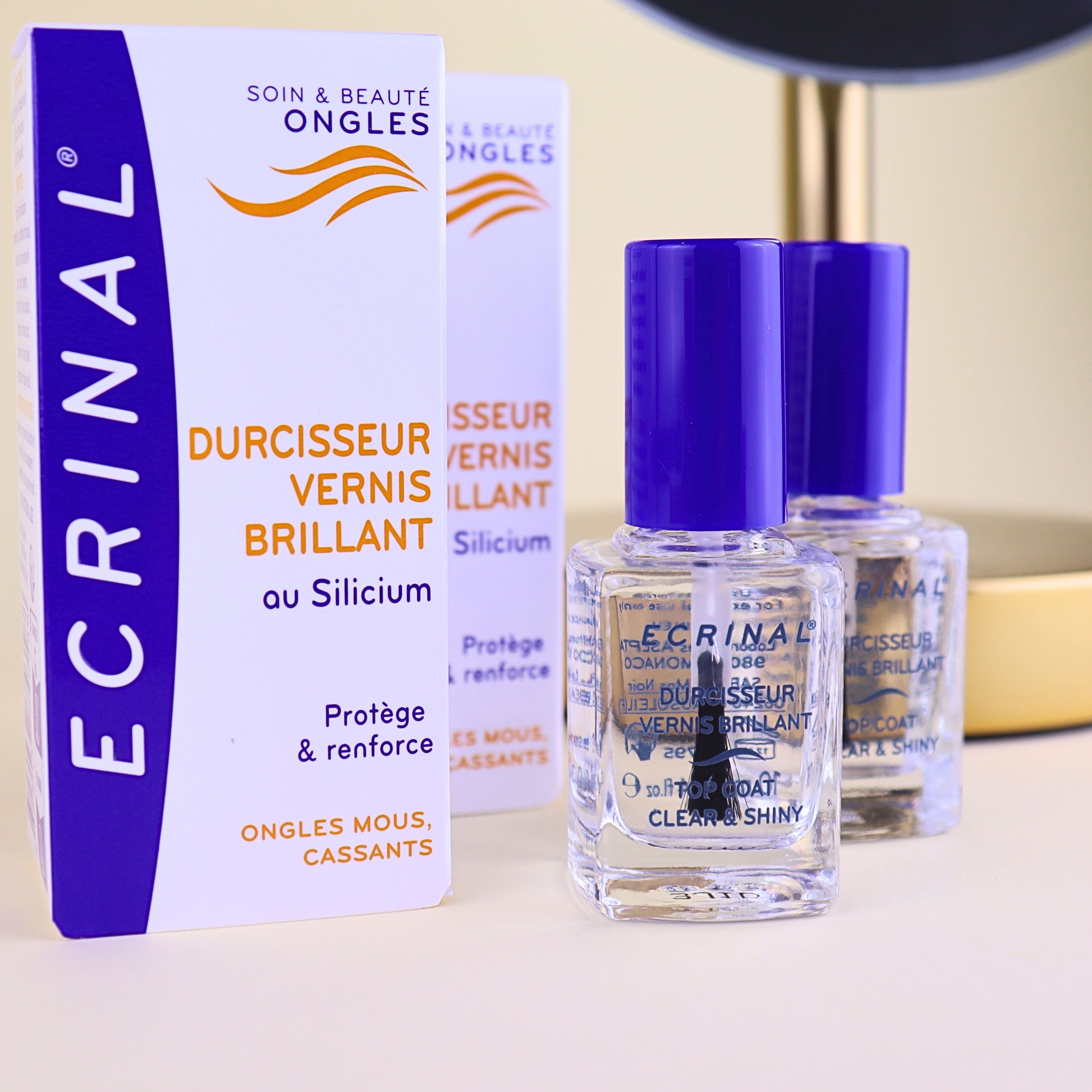 ECRINAL Clear and Shiny Strengthening Topcoat 10ml - The Beauty Shoppers