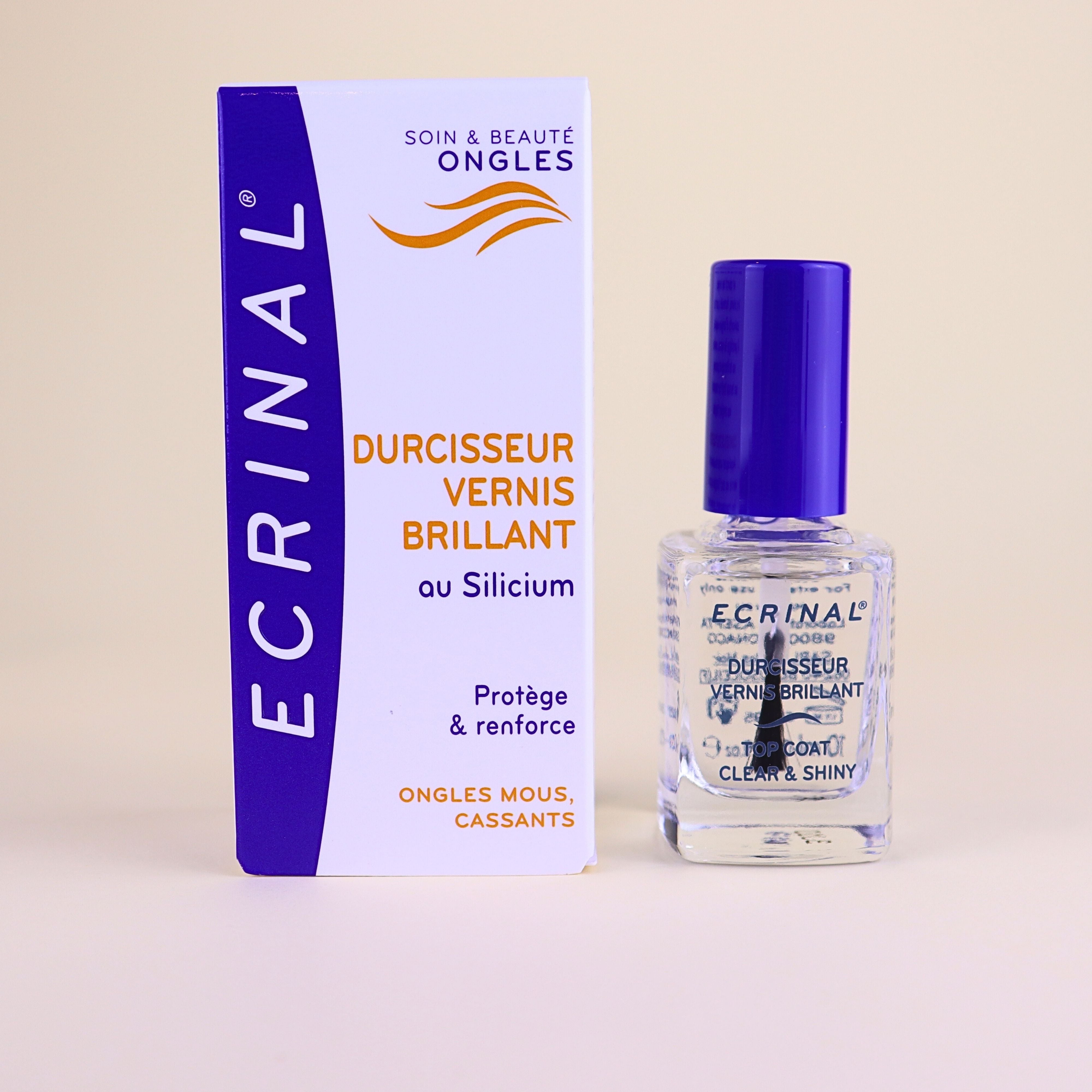 ECRINAL Clear and Shiny Strengthening Topcoat 10ml - The Beauty Shoppers