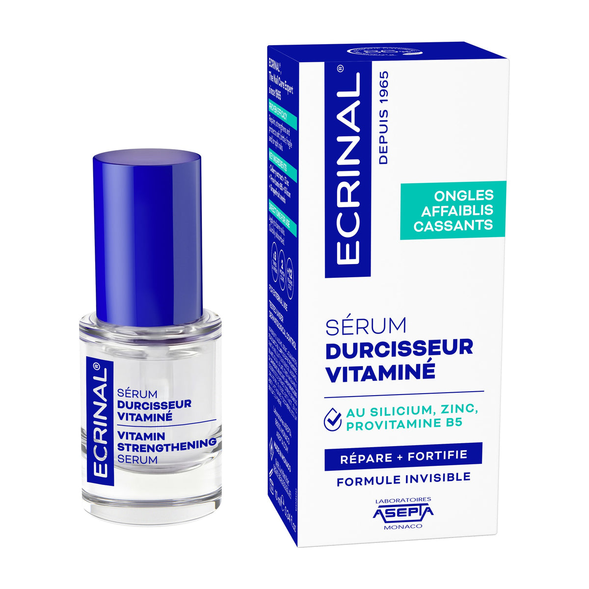 Bottle of Ecrinal Vitamin Strengthening Serum 10 ml, French packaging