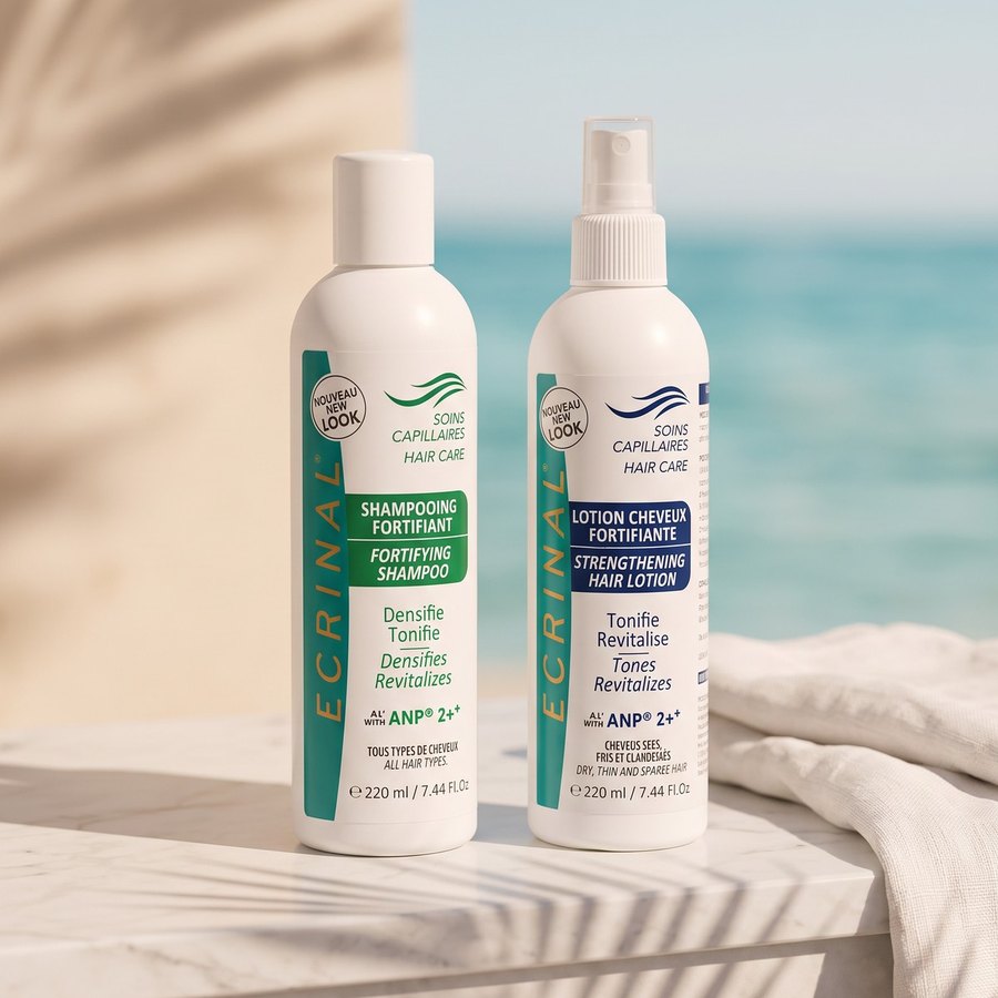 Ecrinal ANP2+ hair care on a Monaco terrace