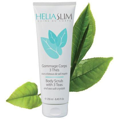 HELIABRINE Body Scrub with 3 Teas And Sea Salt Crystals 250ml - The Beauty Shoppers